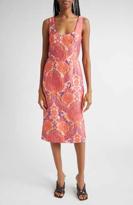 Etro Paisley Metallic Brocade Midi Dress