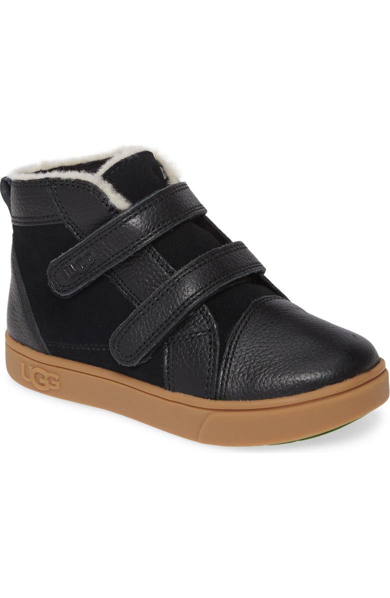UGG<sup>®</sup> Rennon High Top Sneaker, Main, color, Black