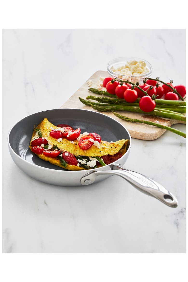 Valencia Stainless Steel Nonstick Frying Pan, Alternate, color, STAINLESS STEEL