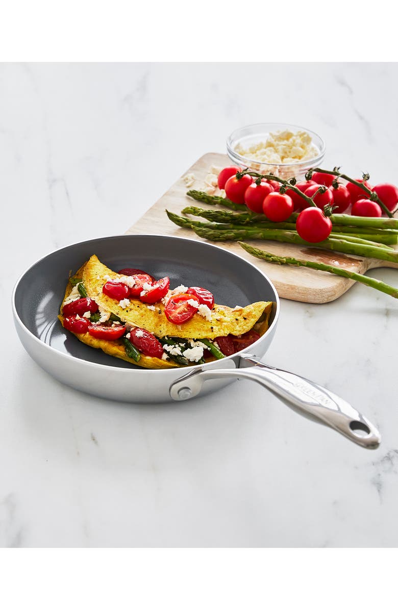 GreenPan Valencia Stainless Steel Nonstick Frying Pan, Alternate, color, Stainless Steel