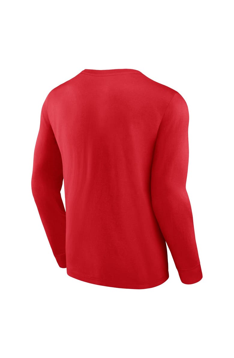 FANATICS Men's Fanatics Branded Red New Jersey Devils Strike the Goal Long Sleeve T-Shirt, Alternate, color,