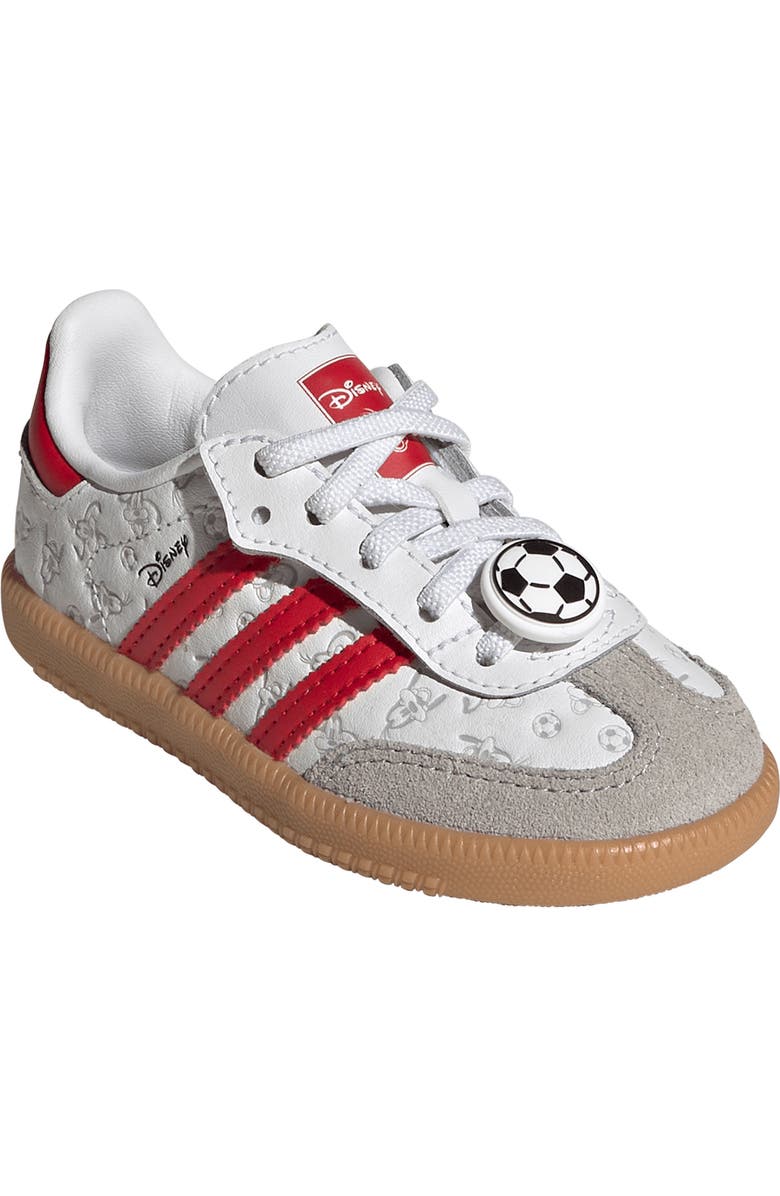 adidas x Disney Kids' Samba OG Sneaker, Alternate, color, White/ Scarlet/ Gum 3
