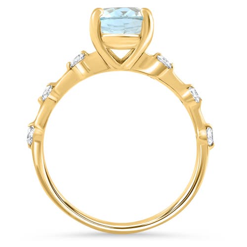 Bliss Diamond 2 1/4ct Oval Blue Topaz Diamond Ring Or Gold Lab Grown In 10k White Gold