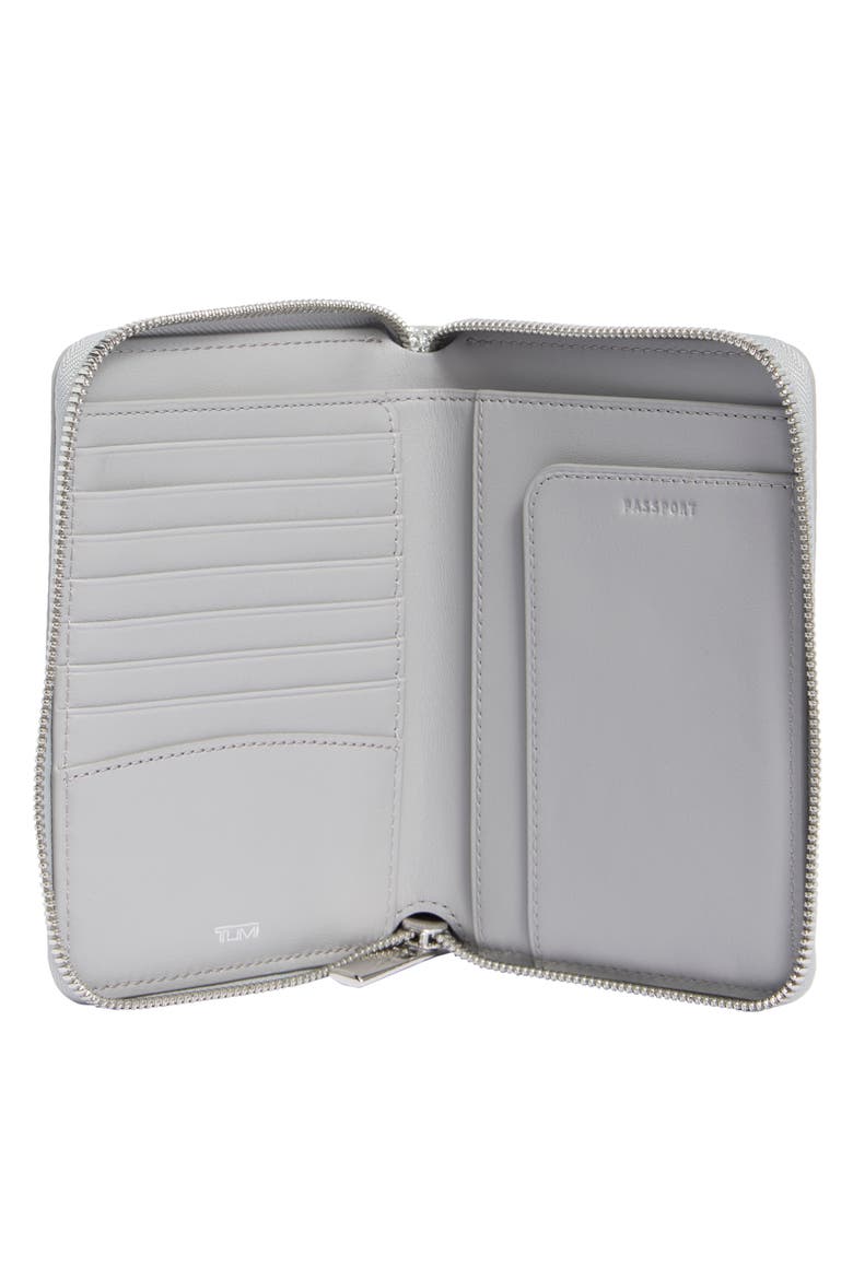 Belden Zip-Around Passport Case, Alternate, color, METALLIC SILVER