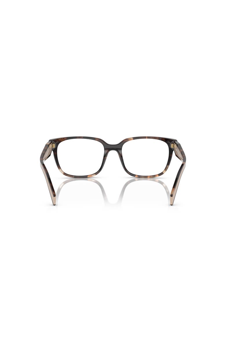 Prada 52mm Rectangle optical glasses, Alternate, color, Brown