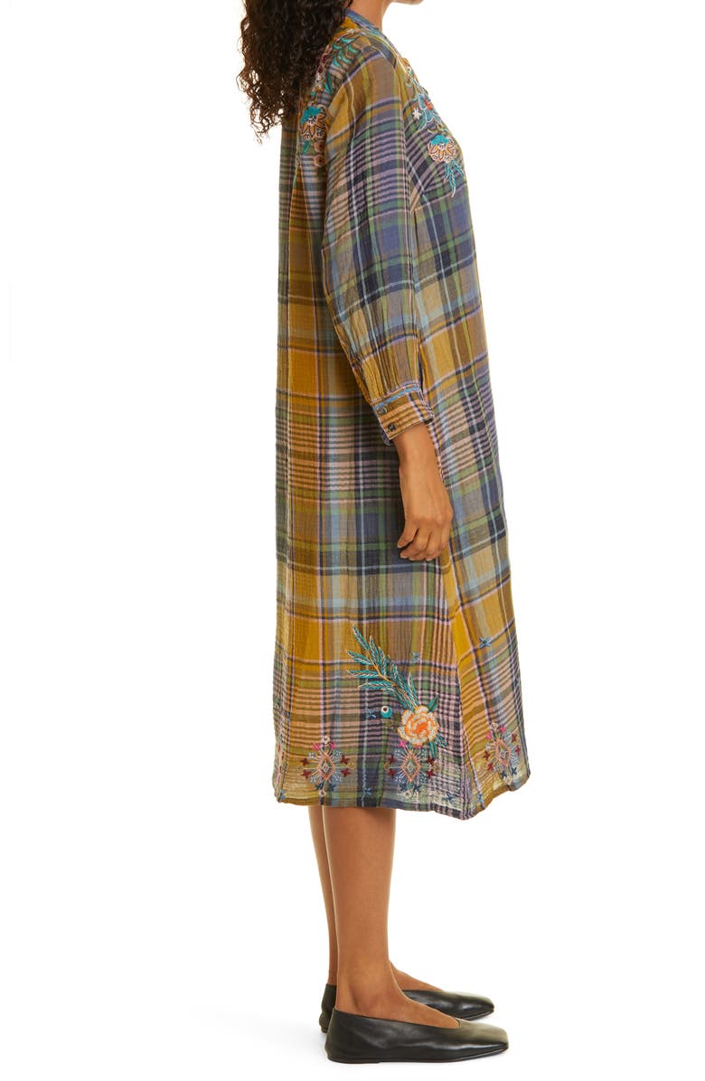 Johnny Was Francisca Cotton Shift Midi Dress, Alternate, color,