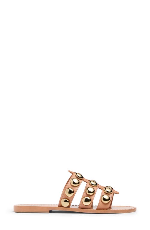 Cinq À Sept Virgina Studded Slides Tawny In Tawny