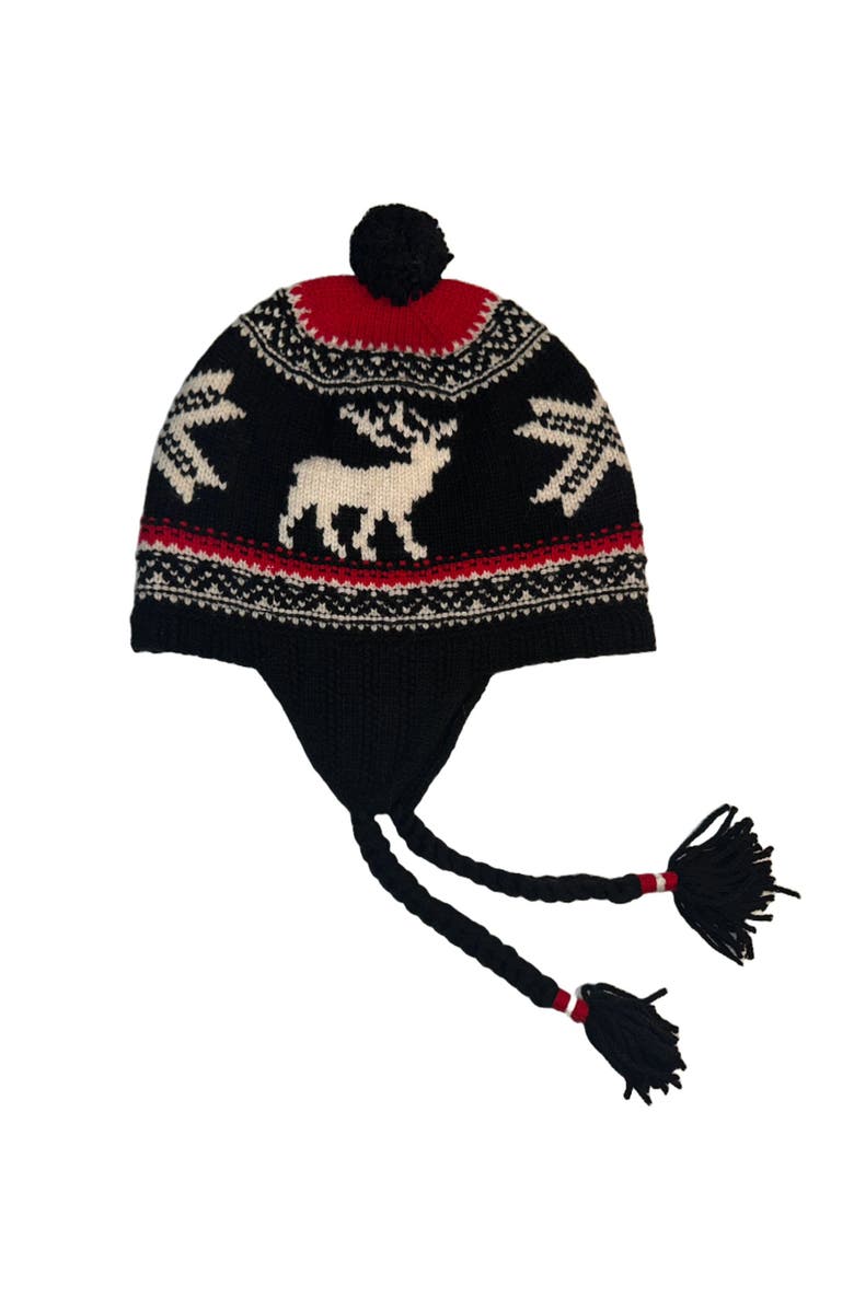 Polo Ralph Lauren Reindeer Trapper, Alternate, color, Black/Red/Cream