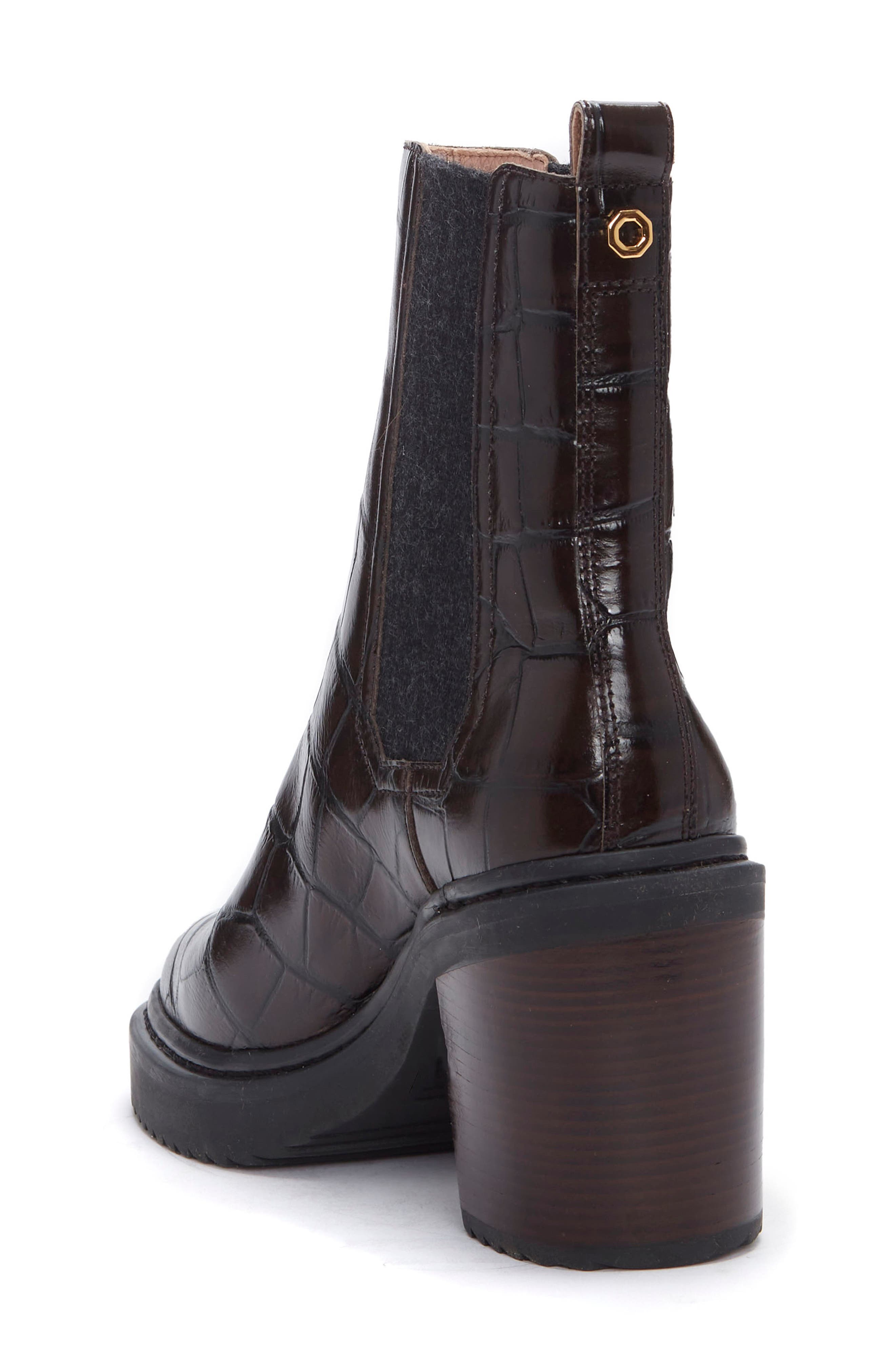 Varsan Platform Chelsea Boot, Alternate, color, DEEPER MAHOGANY / BLACK
