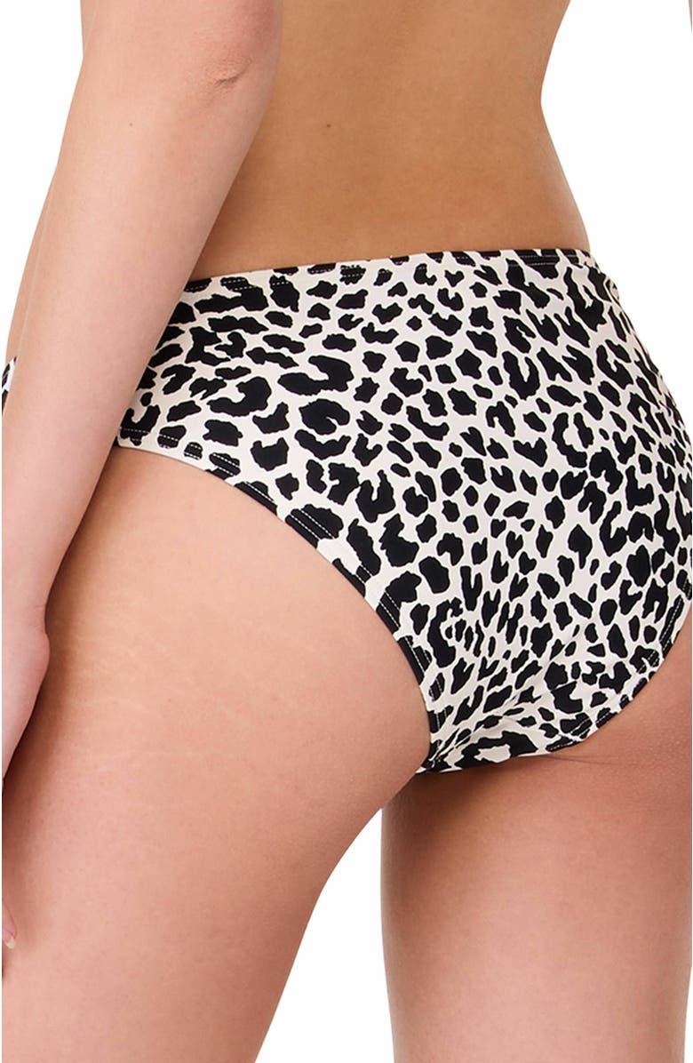 Kate Spade New York Regal Leopard Bikini Bottom, Alternate, color, Black