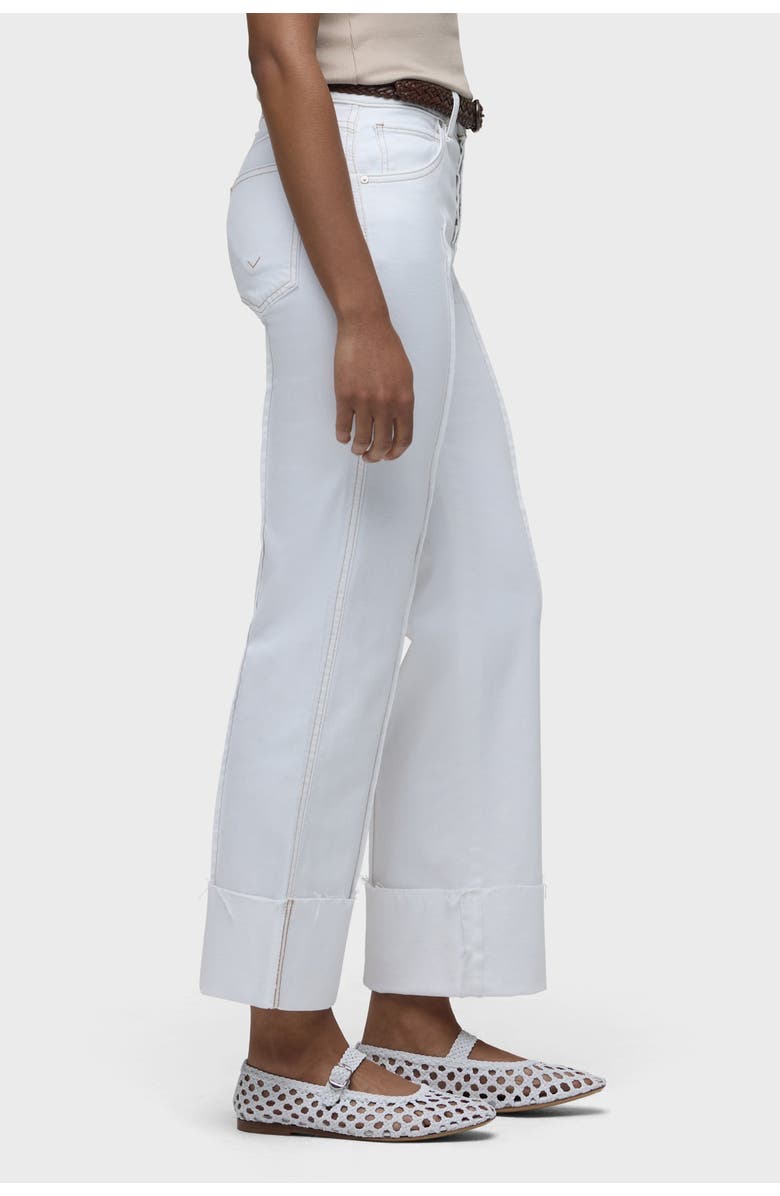 Hudson Jeans Rosie Pintucked Cuffed Wide Leg, Alternate, color, White