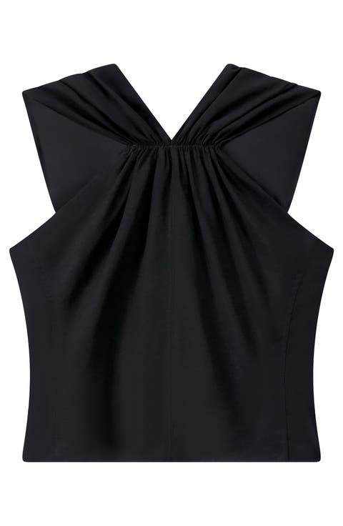 Elouise Ruched V-Neck Top