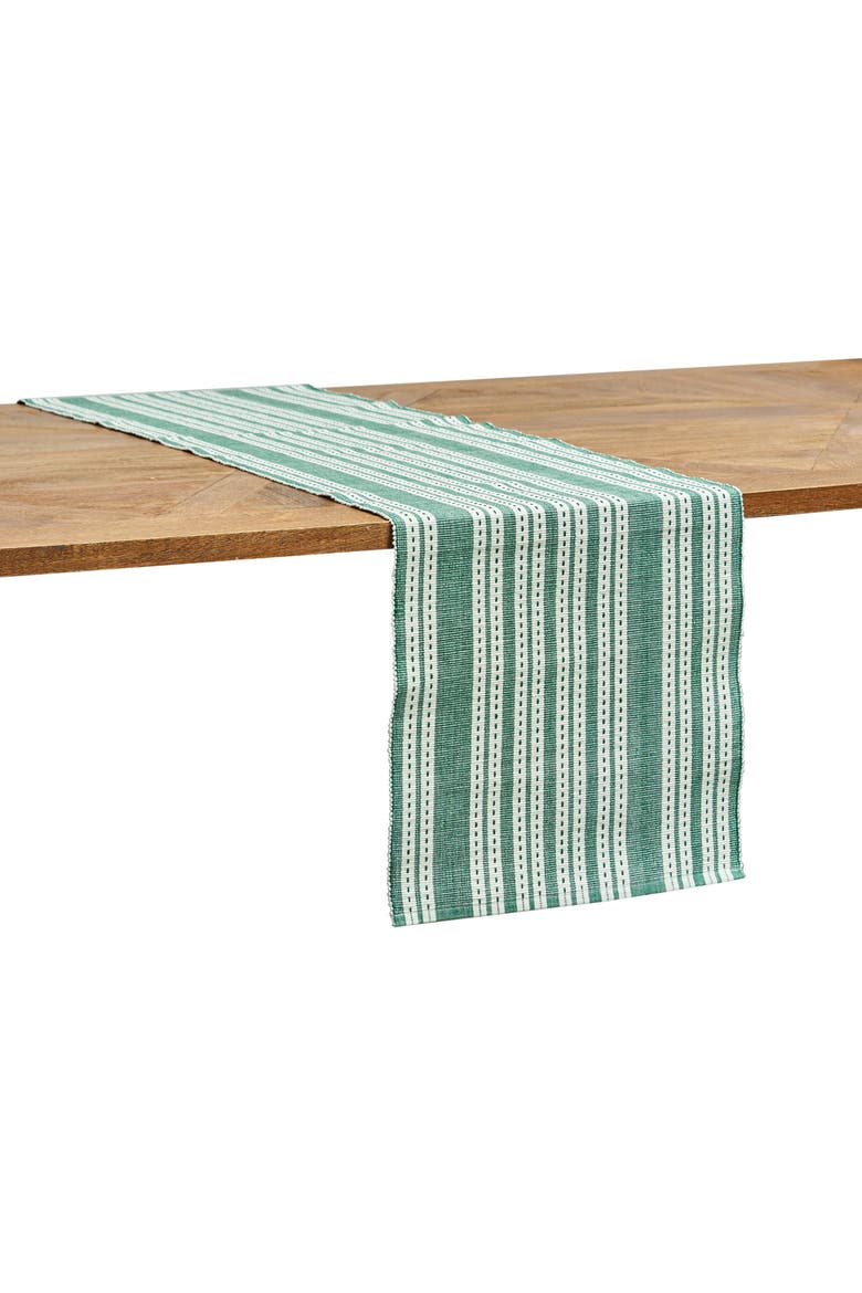 Warner Emerald Dining Table Runner 14" x 72", Alternate, color, Green