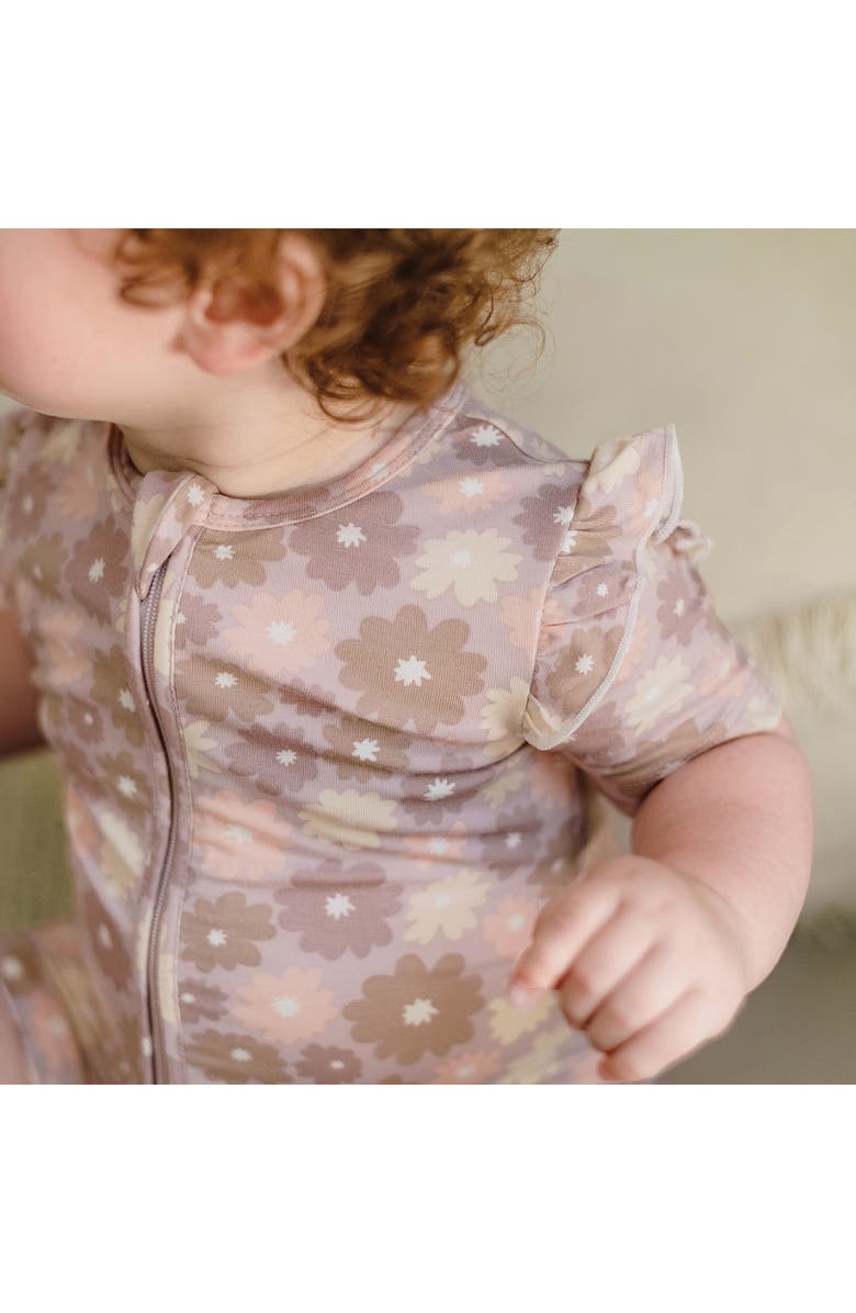 Kynd Baby Day or Night Frill Short Sleeve Romper, Alternate, color, Bold Floral