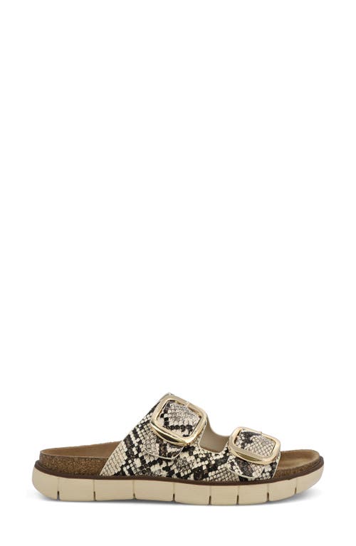 Mia Amore Mylaa Slide Sandal In Beige Multi
