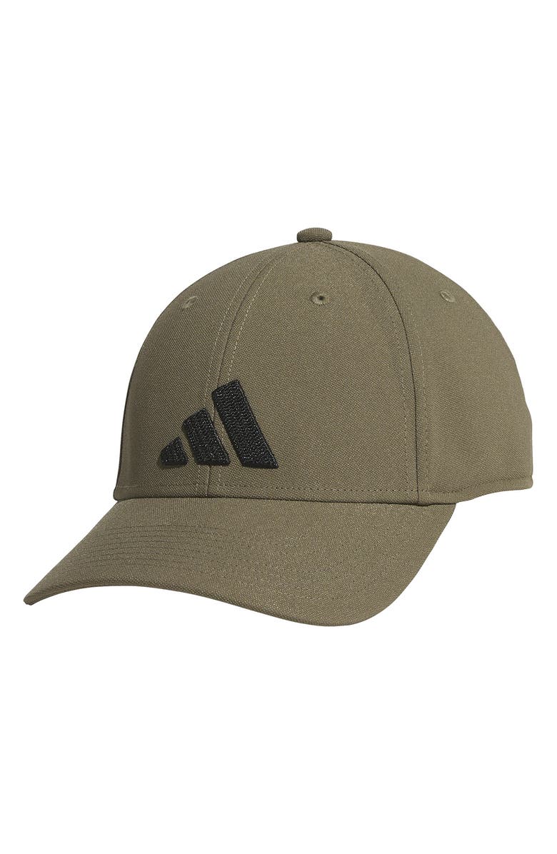 adidas Off Season Stretch Fit Baseball Cap, Main, color, Olive Strata Green/Black