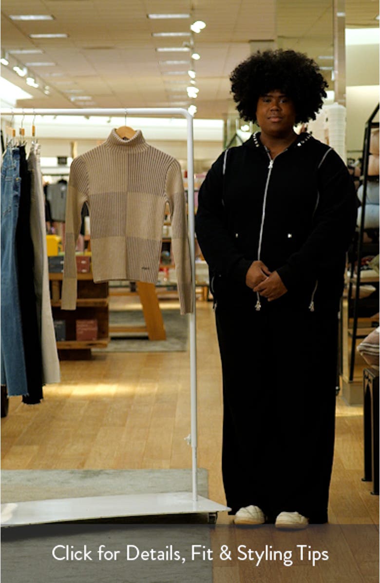 Check Rib Turtleneck Sweater, sales video thumbnail