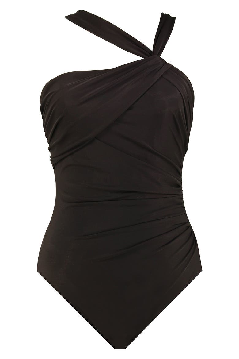 Rock Solid Europa One-Piece Swimsuit, Alternate, color, BLACK