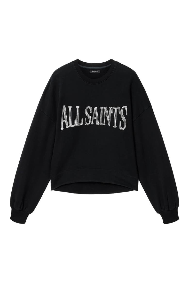 Dash Lila Oversize Cotton Sweatshirt, Alternate, color, WASHED BLACK