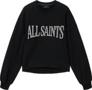 AllSaints Dash Lila Oversize Cotton Sweatshirt