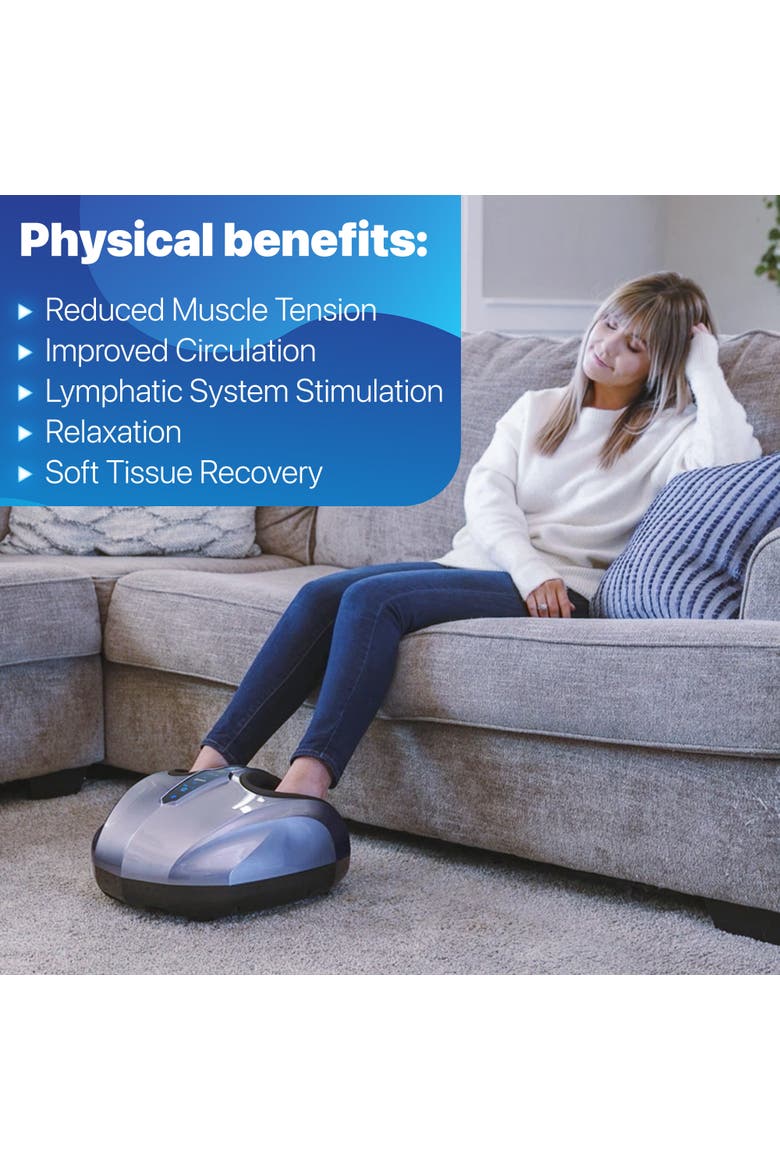 Shiatsu Foot Massager with Heat - 5 Settings, Alternate, color, Charcoal