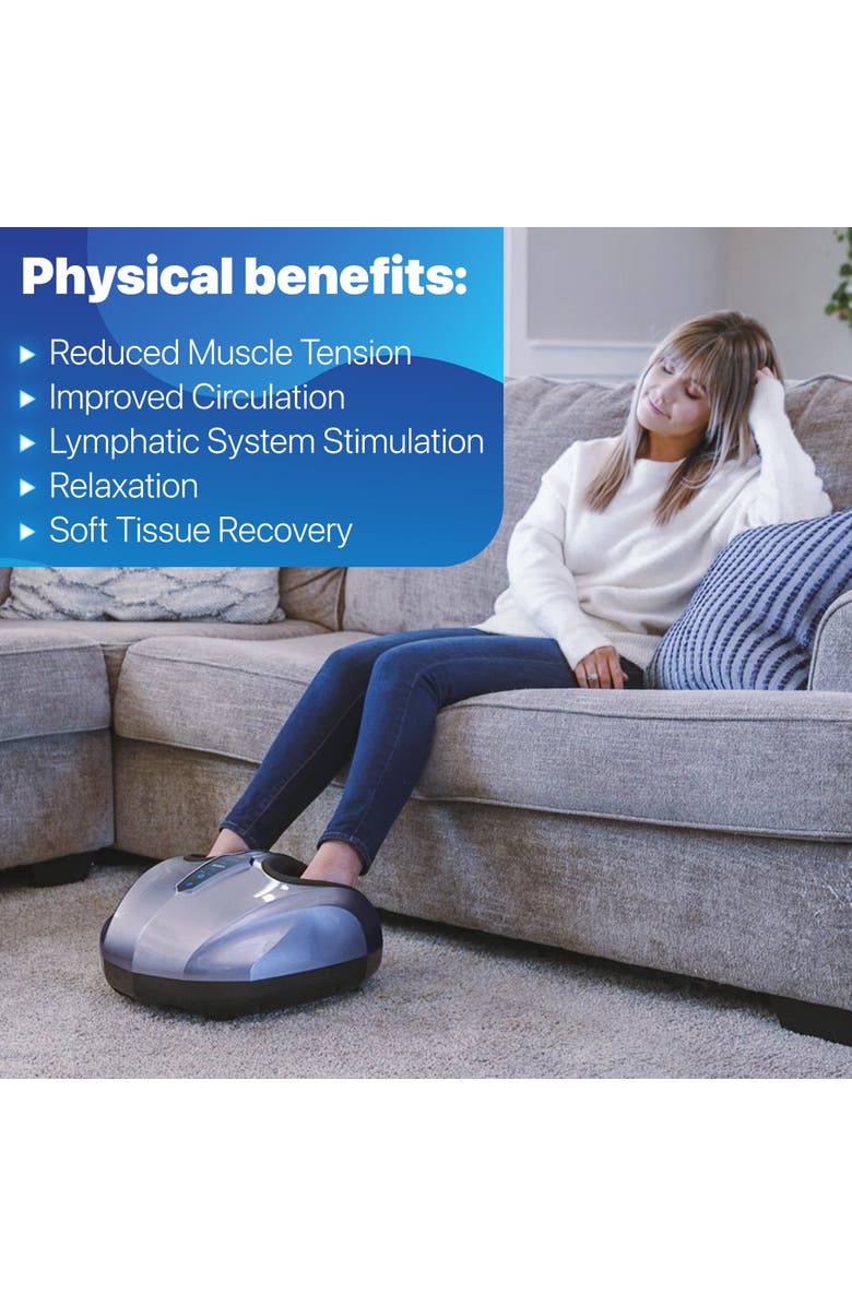 MIKO Shiatsu Foot Massager with Heat - 5 Settings, Alternate, color, Charcoal