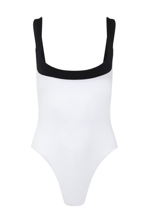 Tabacaru Cecil One-piece Swimsuit With Pearls In White