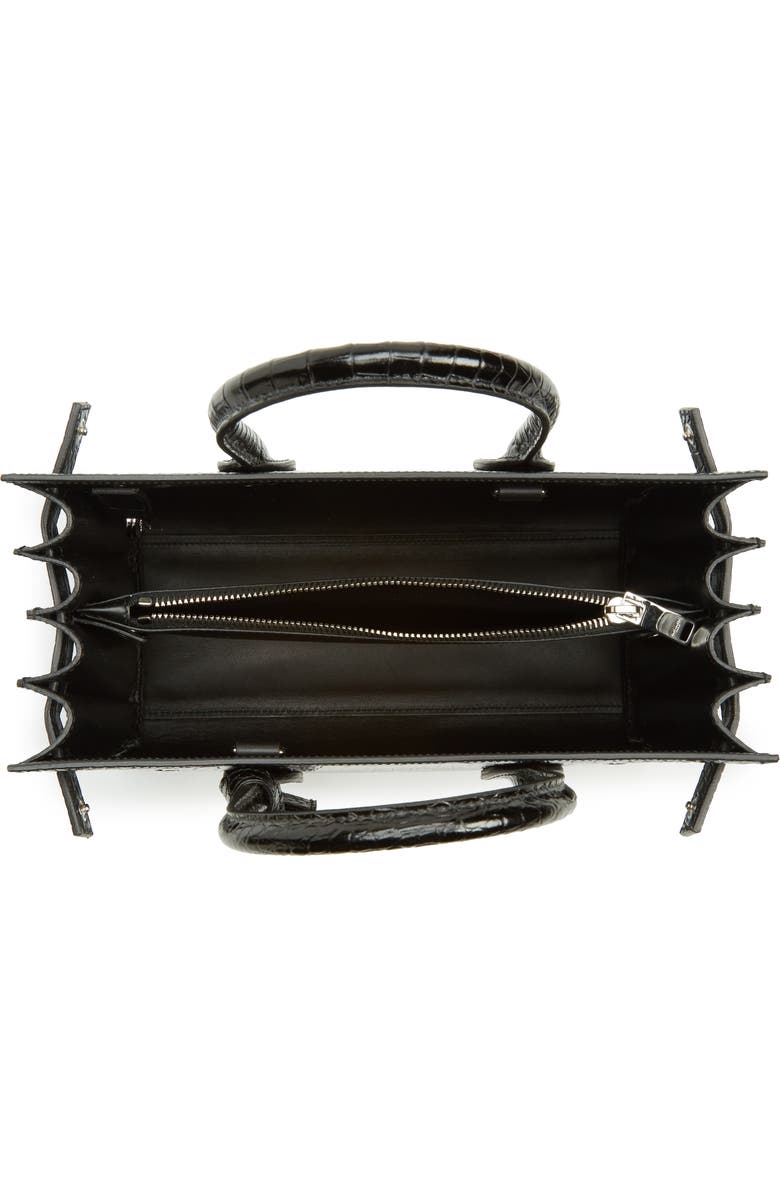 Saint Laurent Baby Sac de Jour Croc Embossed Calfskin Leather Tote, Alternate, color,
