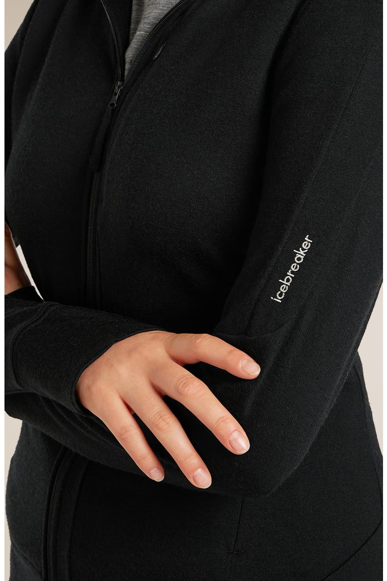 260 Quantum Merino Wool Hooded Jacket, Alternate, color, BLACK