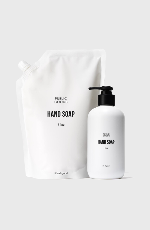 Public Goods Hand Soap And Refill Set In Transparent