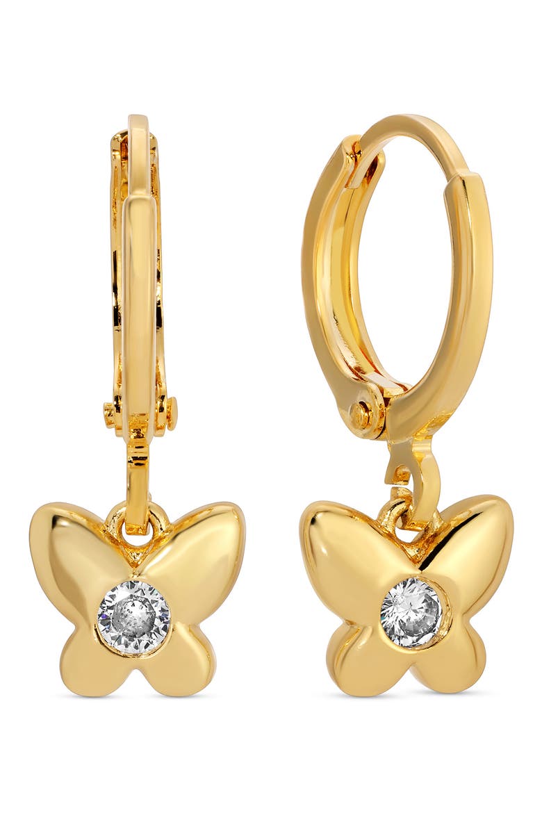 Set of 3 Assorted Drop Huggie Hoop Earrings, Alternate, color, GOLD