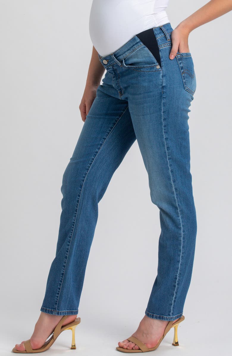 PIETRO BRUNELLI MATERNITY Straight Leg Maternity Boyfriend Jeans, Alternate, color, Blue