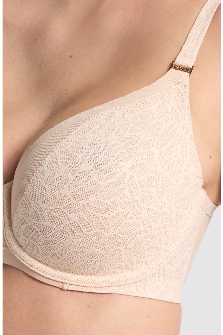 Pure Lace Unlined Underwire Minimizer Bra, Alternate, color, BLUSH
