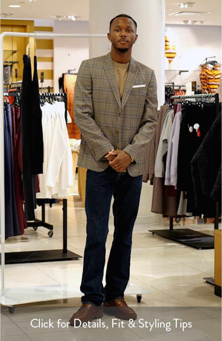 Hutson Slim Fit Plaid Virgin Wool Sport Coat, sales video thumbnail