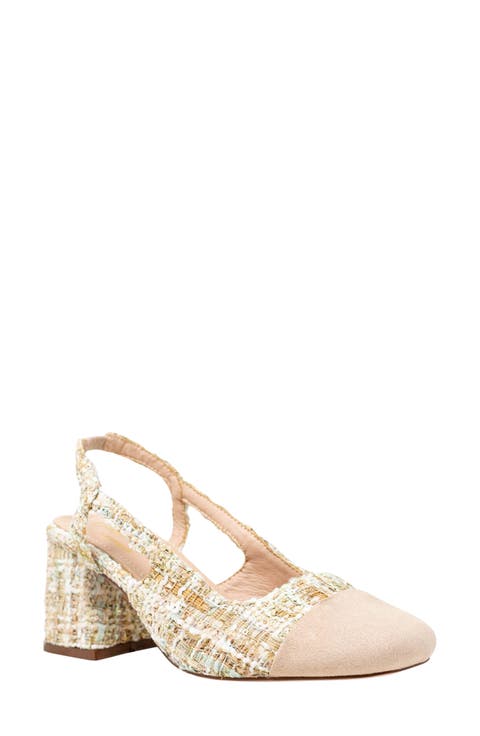 OHGA PETIT TWEED PUMPS ベージュ25.0 PETIT TWEED PUMPS | OHGA