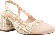 CHASE AND CHLOE Slub Tweed Singback Pump
