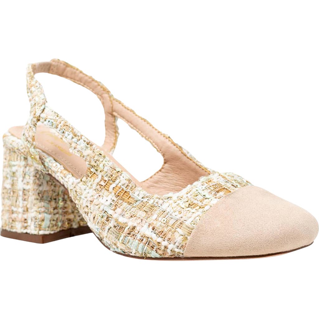 CHASE & CHLOE CHASE AND CHLOE SLUB TWEED SINGBACK PUMP