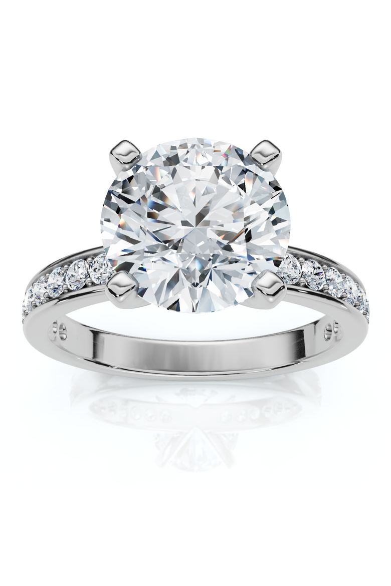 Certified 2 1/4Ct Karthy Diamond Engagement Ring 14k Gold or Platinum Lab Grown, Main, color, 14k White Gold