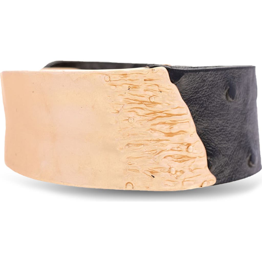 Saachi Wild Ways Faux Leather Bracelet In Black