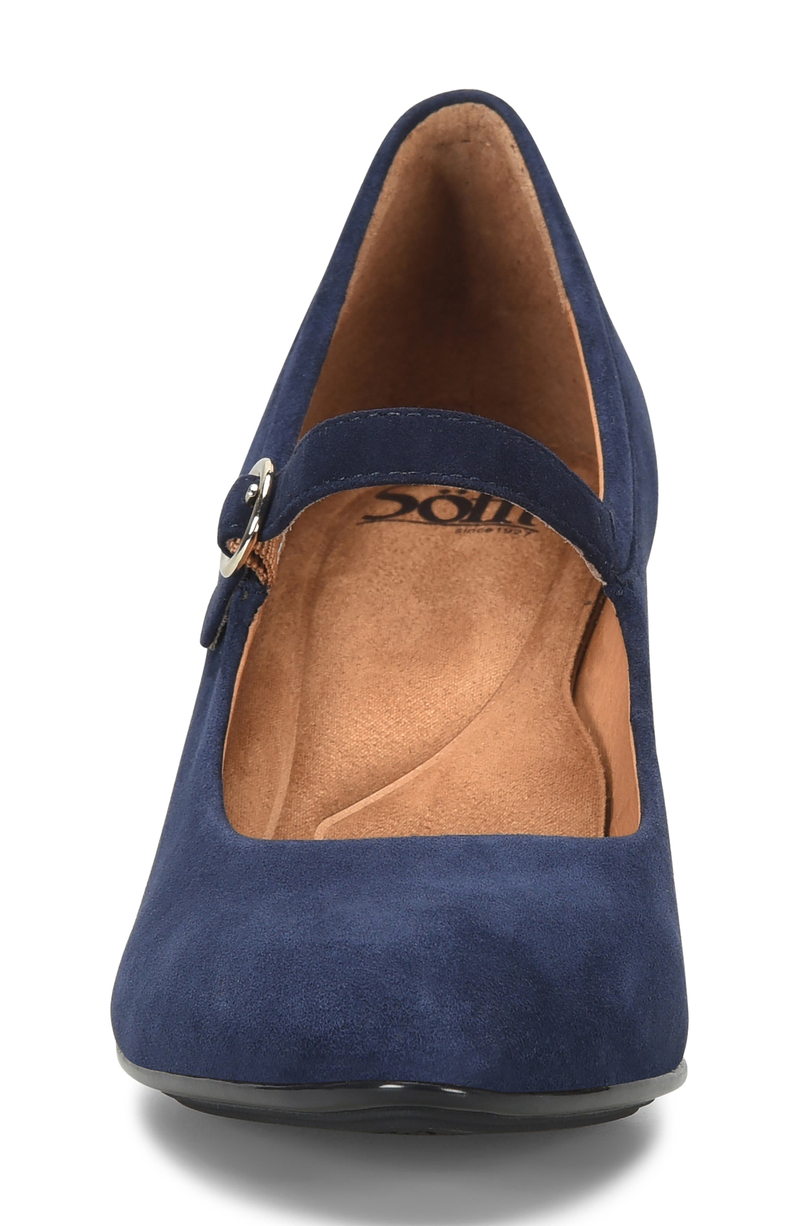 Söfft Sienna Pointed Toe Mary Jane Pump, Alternate, color, Sky Navy