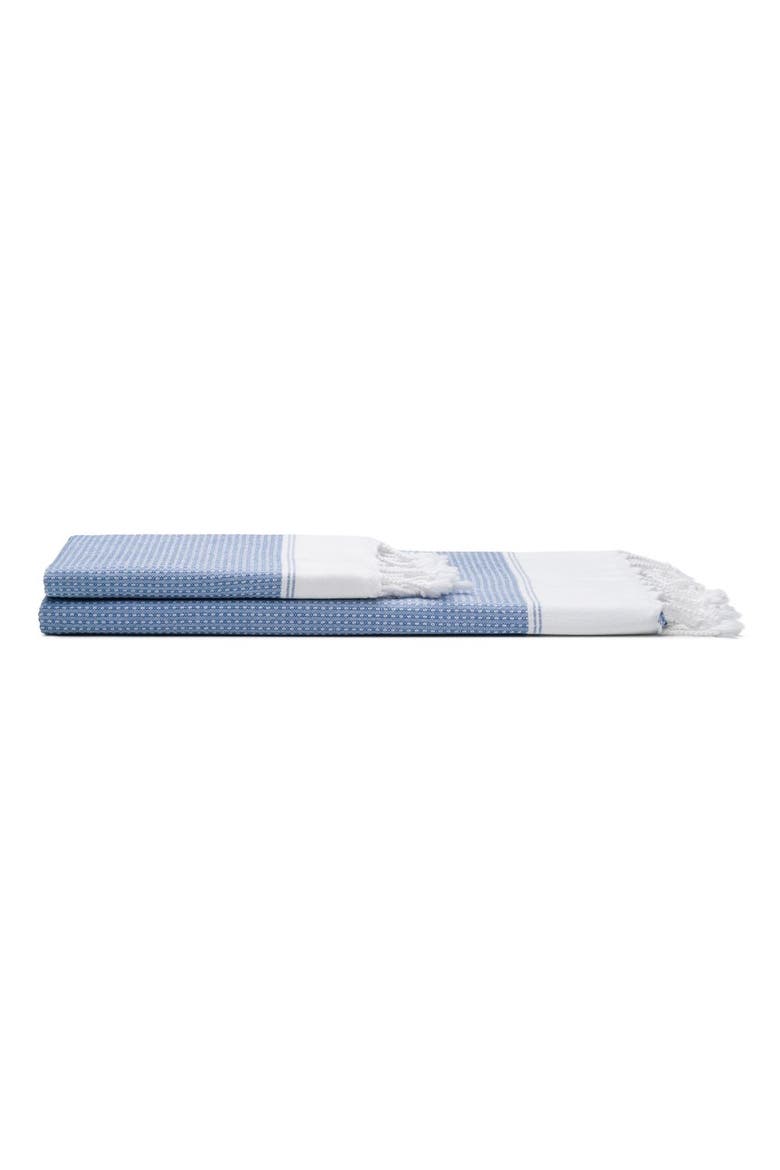 Pria Turkish Cotton Bath and Hand Towel - Set, Main, color, Denim Blue