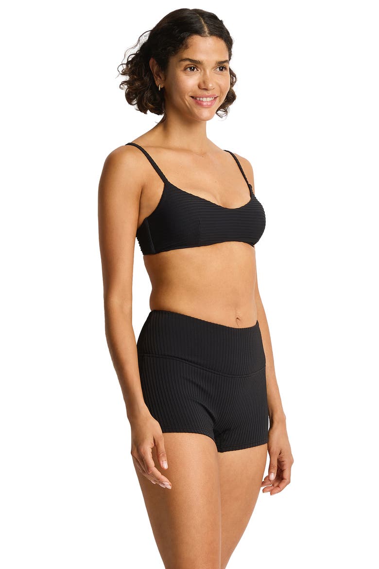 Scoop Neck Bikini Top, Alternate, color, BLACK