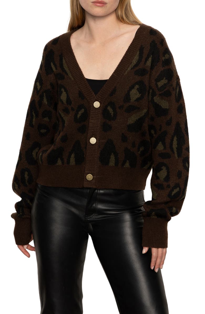 Sanctuary Meow Cardigan, Main, color, Kitty Camo