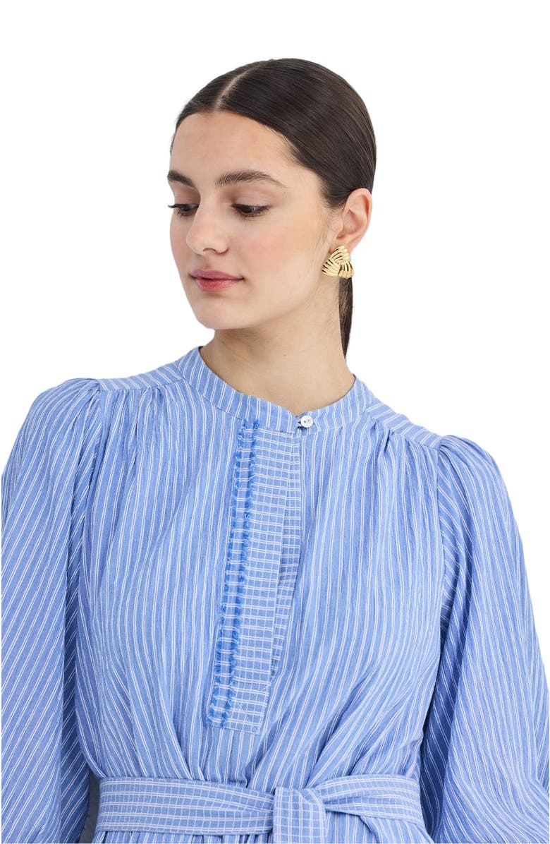 Reistor Oversized Tunic Dress with Optional Belt, Alternate, color, Striped
