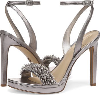 Jade Rhinestone Ankle Strap Sandal