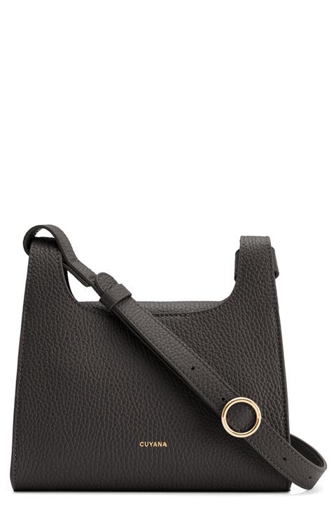 Mini Double Loop Leather Crossbody Bag