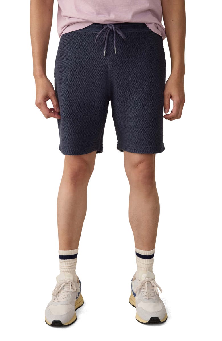 Faherty White Water Organic Cotton Blend Drawstring Shorts, Main, color, Fjord