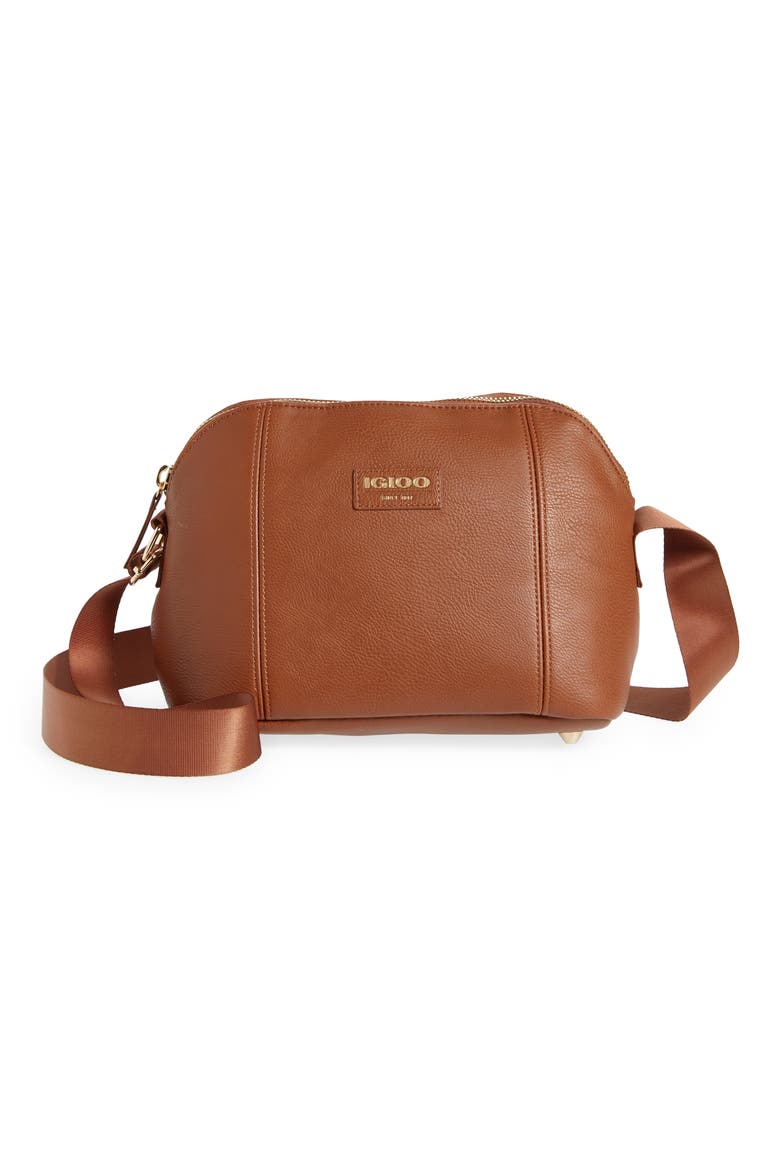 Luxe Insulated Crossbody Bag, Main, color, COGNAC
