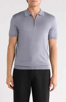 DENIM AND FLOWER Quarter Zip Polo Sweater