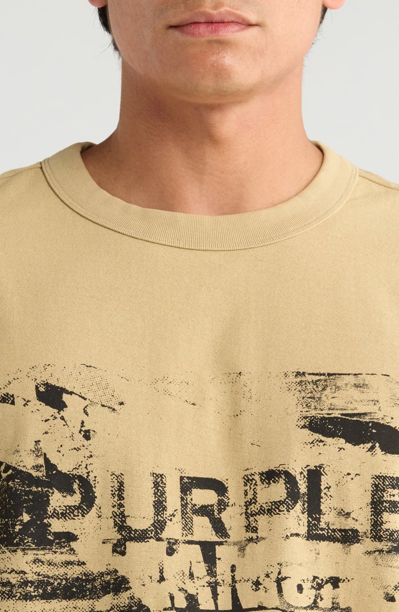 PURPLE BRAND Oversize Logo Graphic T-Shirt, Alternate, color, Tan